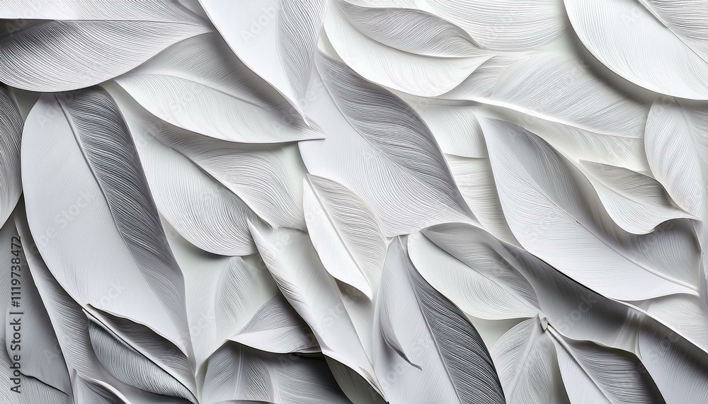 Obraz premium Texture leaves closeup background plant abstract autumn white foliage nature fall