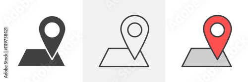 Free Download Map icon collection in black and colored style. - GFXLoad