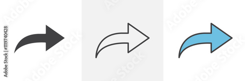 Share icon collection in black and colored style.