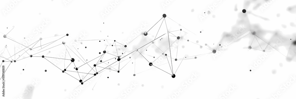 Abstract Network Connections on White Background Abstract Network Connections on White Background