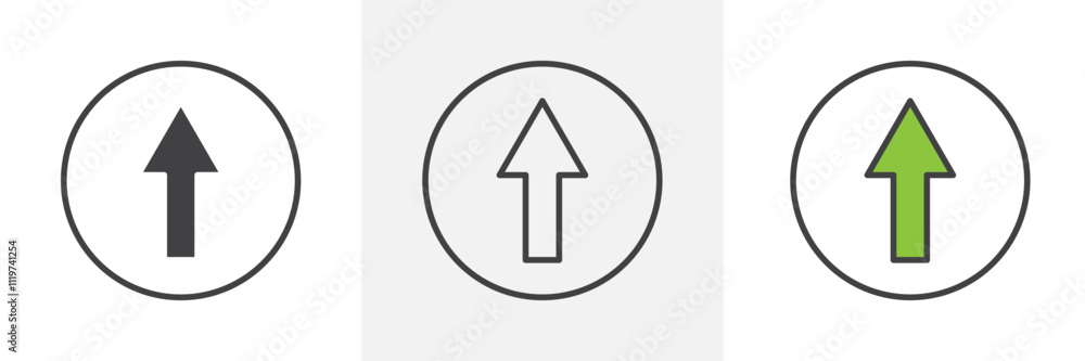 Upload arrow icon collection in black and colored style. Upload arrow icon collection in black and colored style.