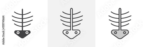 X ray icon collection in black and colored style.