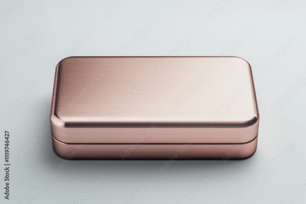 Brushed Rose Gold Metal Precision Box Closeup Brushed Rose Gold Metal Precision Box Closeup
