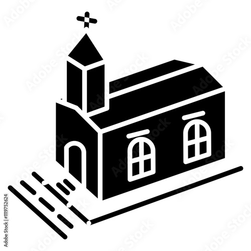 church icon element for design