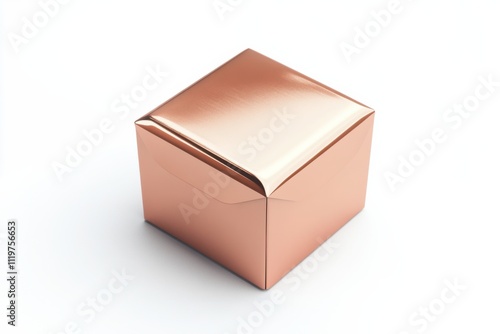 Modern Metallic Rose Gold Gift Box Details photo