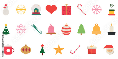 Christmas day celebration vector icon