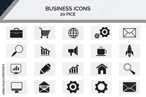 Business icon bundle . Website set of icon vector,Social mediya icon,geomatric icon,business icon.