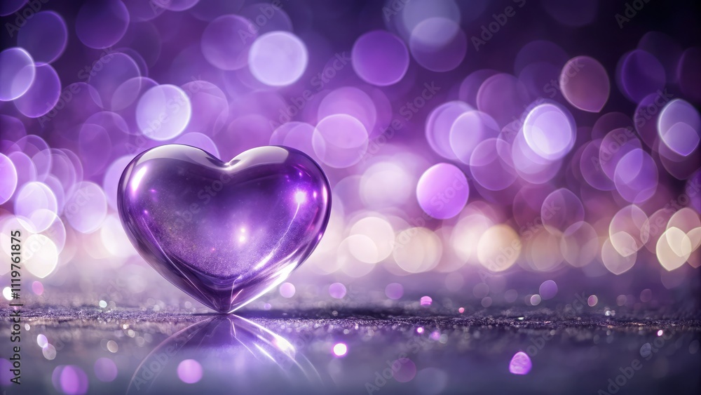 Minimalist Purple Heart with Soft Blur Background for Valentine's Day - Ideal for Romantic Themes and Celebrations Minimalist Purple Heart with Soft Blur Background for Valentine's Day - Ideal for Romantic Themes and Celebrations