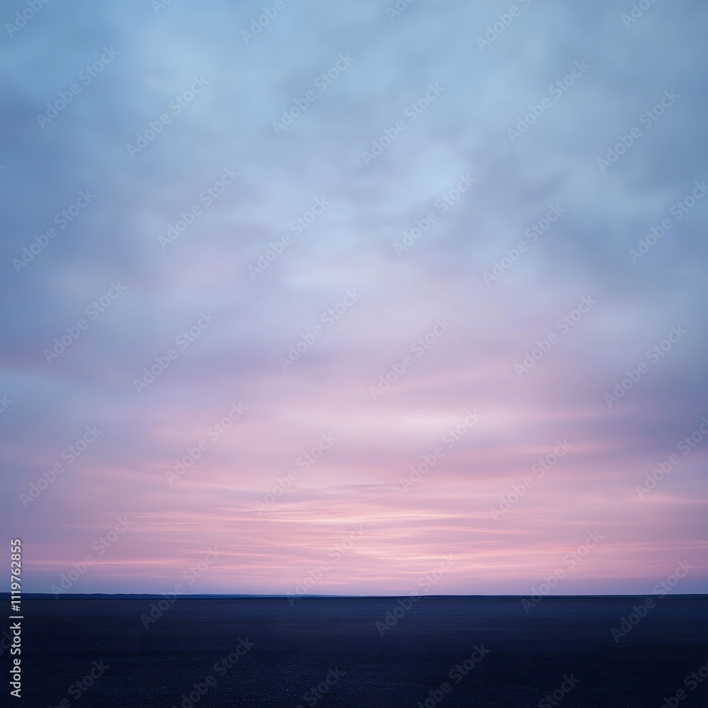 Fototapeta premium Serene Twilight Over a Calm Horizon