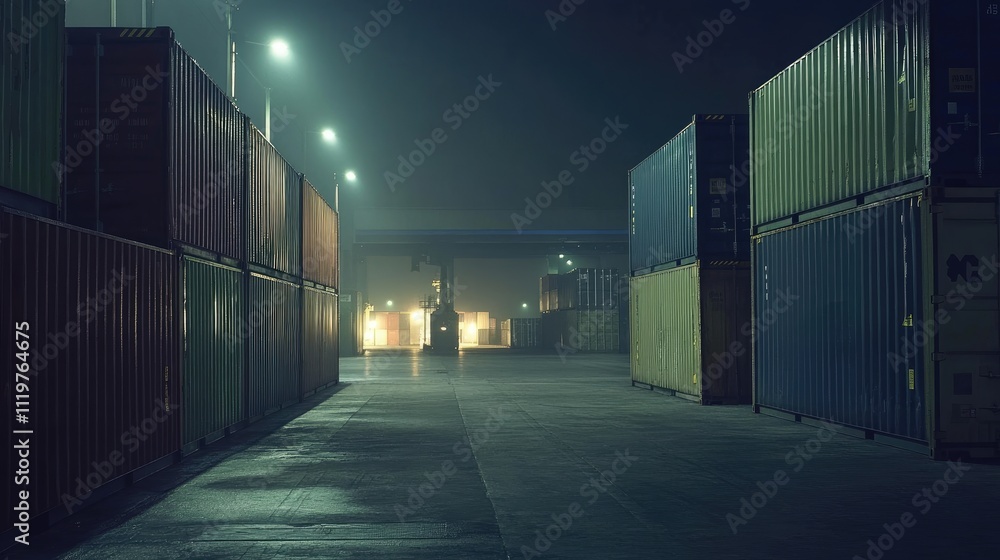 Containers in shipping yard, shipping port. Containers in shipping yard, shipping port.