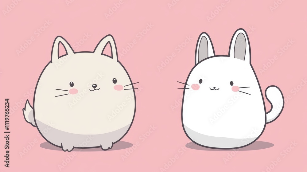 Whimsical Wildlife: Simple Cartoon Animal Illustrations Whimsical Wildlife: Simple Cartoon Animal Illustrations