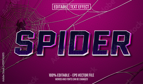 spider editable 3d text effect