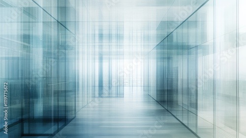 Wallpaper Mural Abstract modern corporate office space with multiexposure effect showcasing big data concepts and virtual microscheme illustration Torontodigital.ca