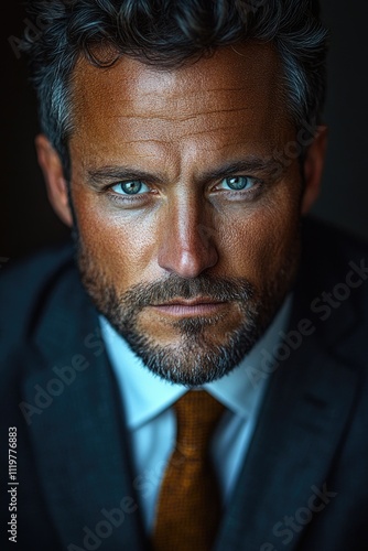 Close-up portrait of a businessman in formal attire