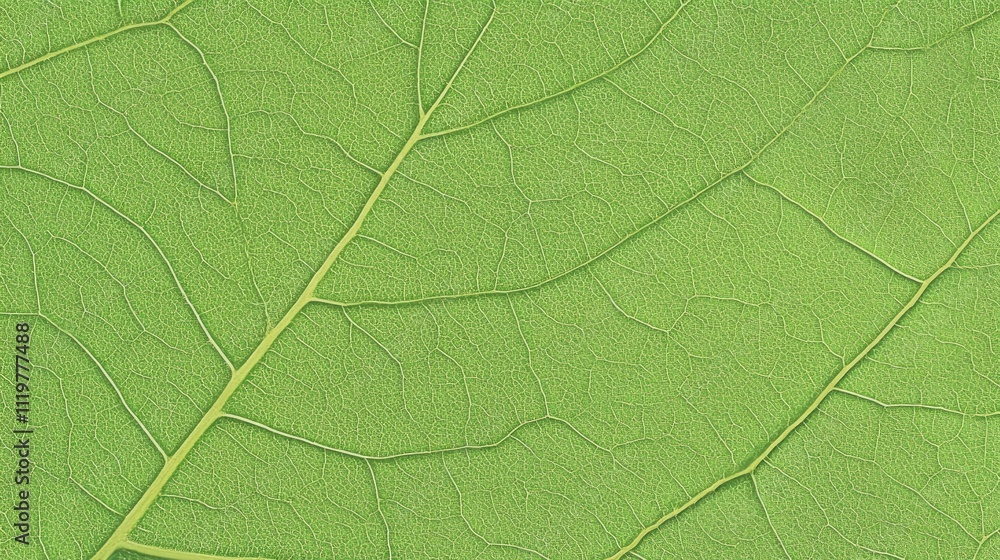 Obraz premium Textured Green Leaf Background with Intricate Veins for Tropical and Natural Design Elements