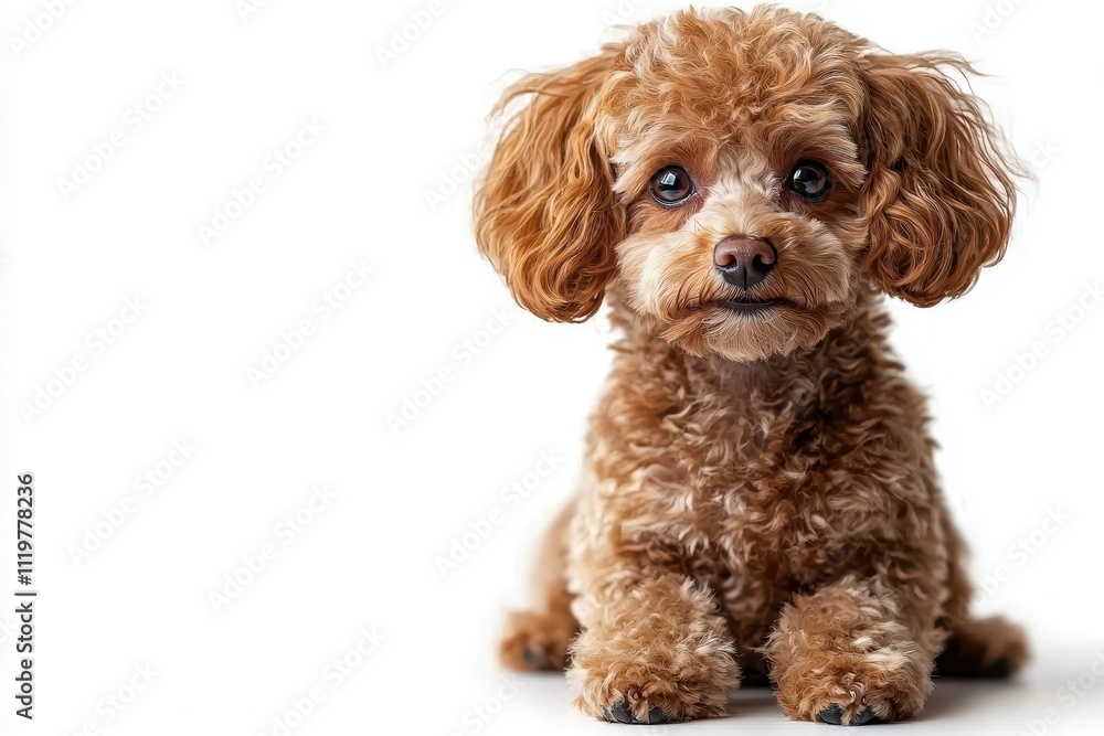 Adorable Brown Poodle Puppy with Blue Eyes Adorable Brown Poodle Puppy with Blue Eyes