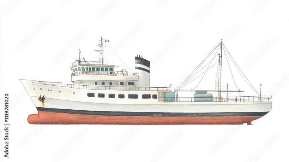 merchant ship flat design front view import-export theme cartoon drawing colored pastel merchant ship flat design front view import-export theme cartoon drawing colored pastel