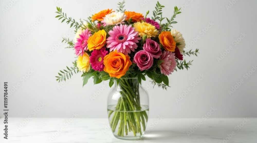 Fototapeta premium Flowers in a Glass Vase