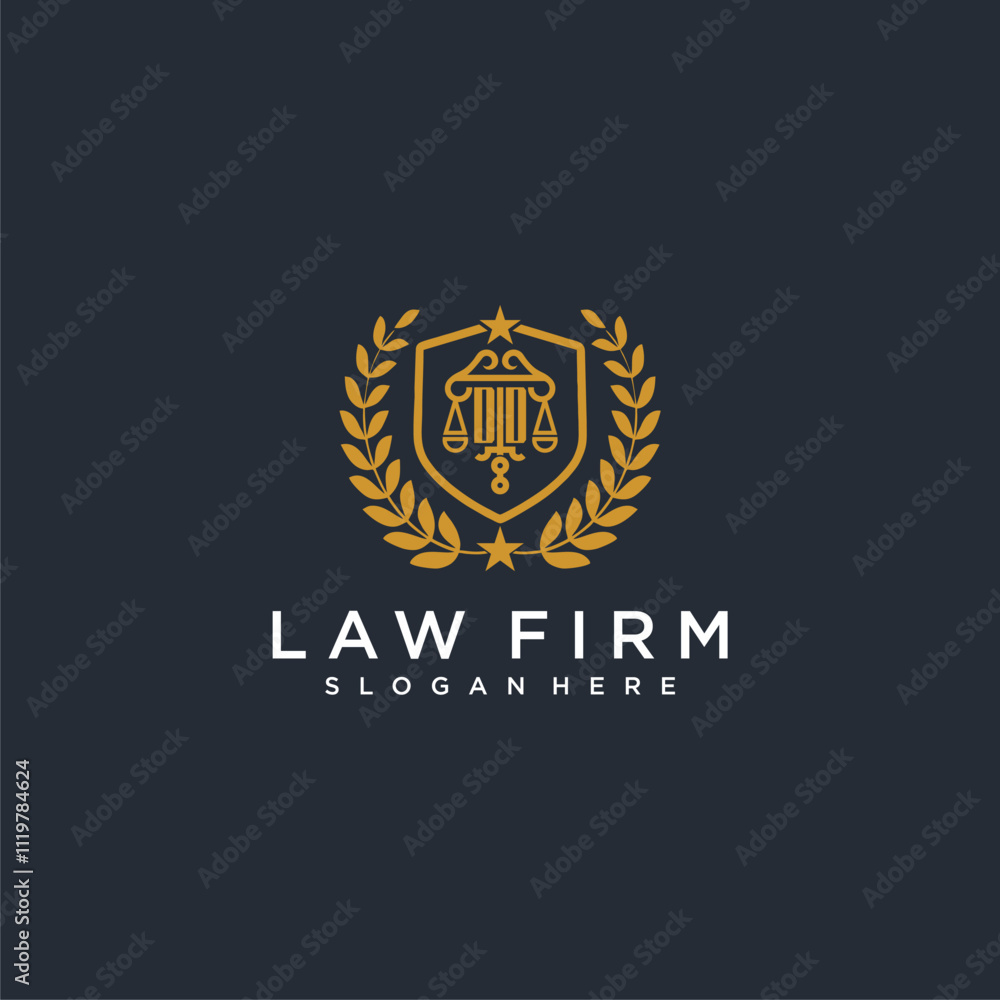 DD letter monogram logo for lawfirm with pillar & leaf image design DD letter monogram logo for lawfirm with pillar & leaf image design