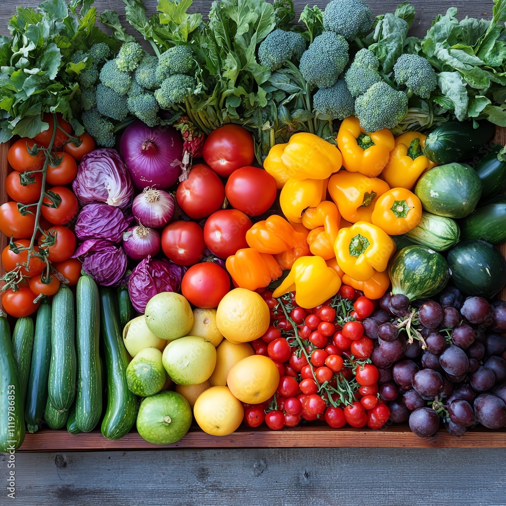 A Colorful Fruit and Vegetable Themed Event Invitation A Colorful Fruit and Vegetable Themed Event Invitation