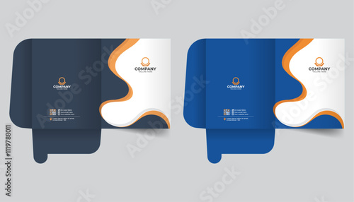 Stylish and colorful file folder design real estate File Cases, Abstract and colorful presentation Document Folders for your business
