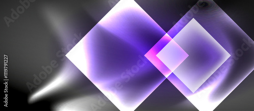 Dark neon colors with glass square shapes