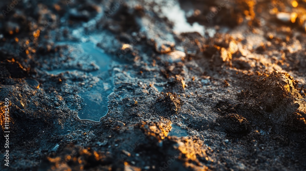 Soil contamination with plastic and oil waste highlighting environmental pollution and ecological disaster effects on natural ecosystems. Soil contamination with plastic and oil waste highlighting environmental pollution and ecological disaster effects on natural ecosystems.