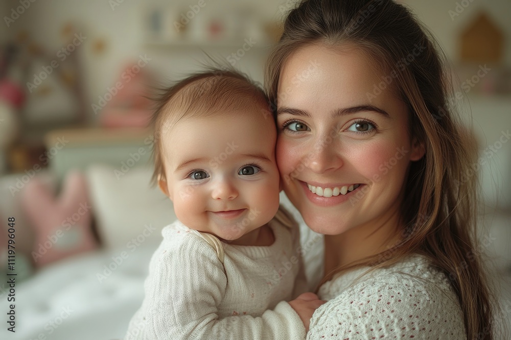 A mother cradling her newborn in her arms A mother cradling her newborn in her arms