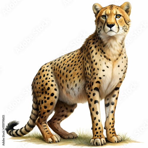 cheeta on isolated white background