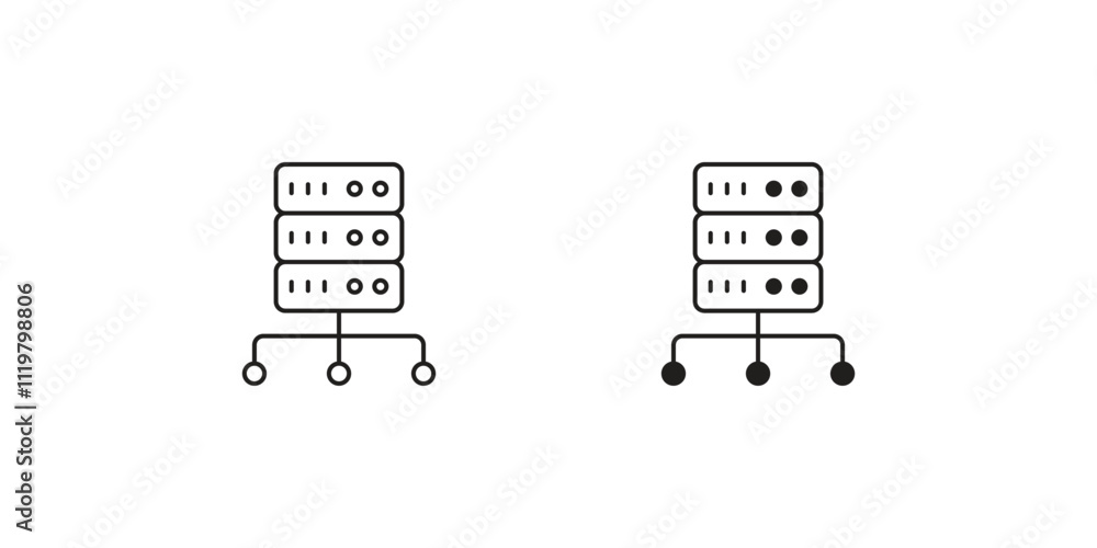 server set icon with white background vector stock illustration server set icon with white background vector stock illustration