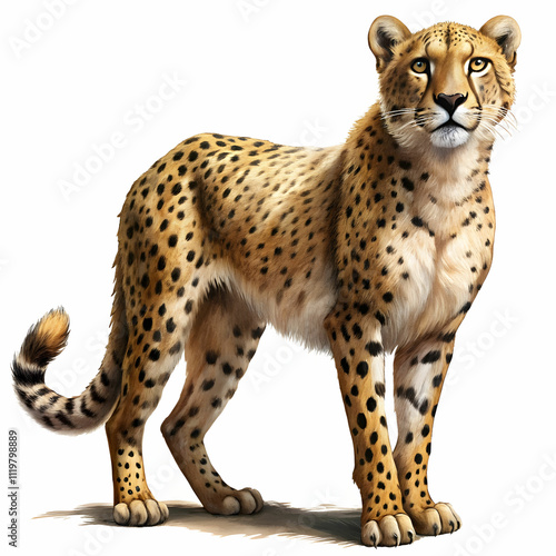 cheeta on isolated white background