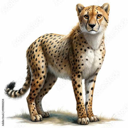 cheeta on isolated white background