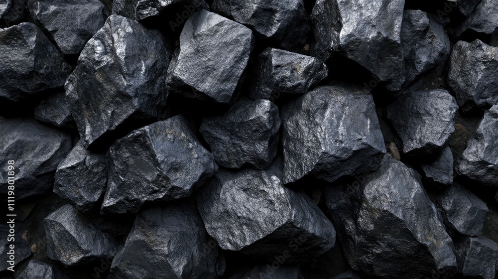 Detailed close-up texture of crushed black stone building material, showcasing angular shapes and uneven surfaces, ideal for construction and landscaping, texture, industrial, raw materials. Detailed close-up texture of crushed black stone building material, showcasing angular shapes and uneven surfaces, ideal for construction and landscaping, texture, industrial, raw materials.