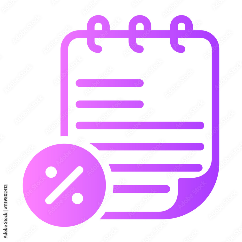 percent gradient icon percent gradient icon