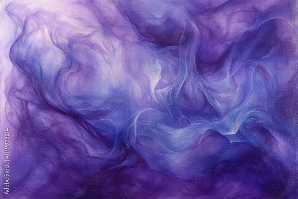 Ethereal Swirls of Purple and Blue in Soft Abstract Composition Capturing Fluid Motion and Dreamlike Essence of Colorful Waves Ethereal Swirls of Purple and Blue in Soft Abstract Composition Capturing Fluid Motion and Dreamlike Essence of Colorful Waves