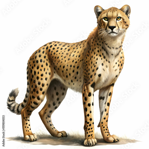 cheeta on isolated white background