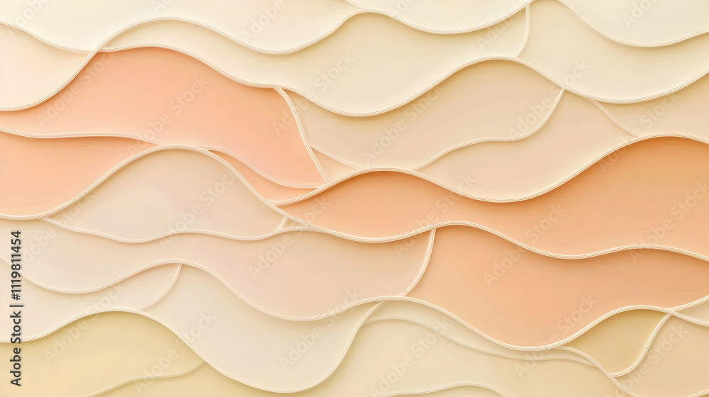 Abstract wavy beige and peach background. Abstract wavy beige and peach background.