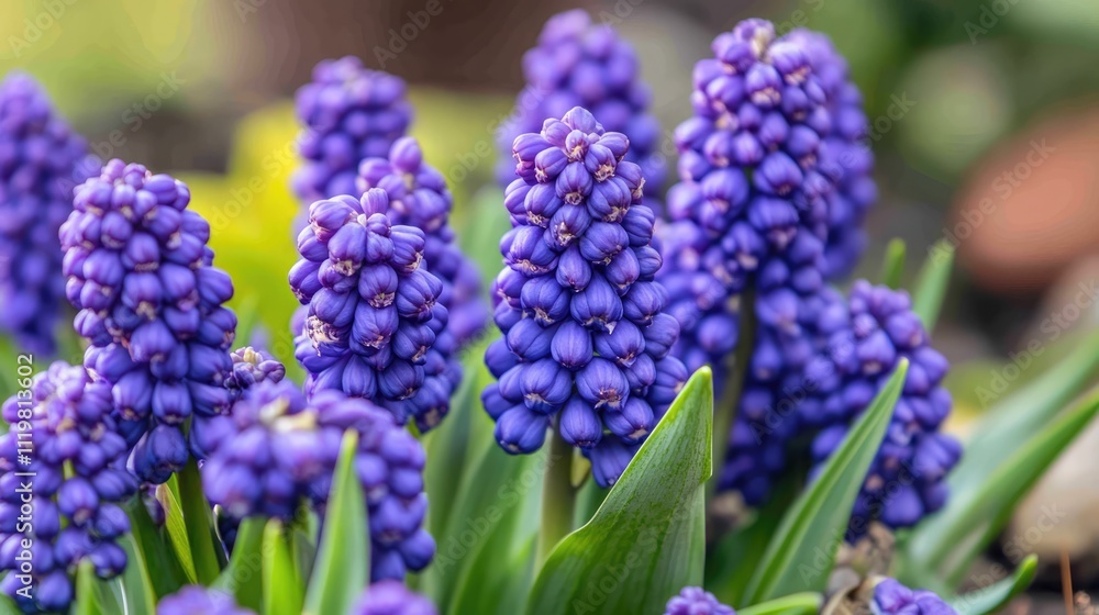 Beautiful clusters of vibrant purple flowers blooming in sunlight against a soft blurred background showcasing nature's beauty. Beautiful clusters of vibrant purple flowers blooming in sunlight against a soft blurred background showcasing nature's beauty.