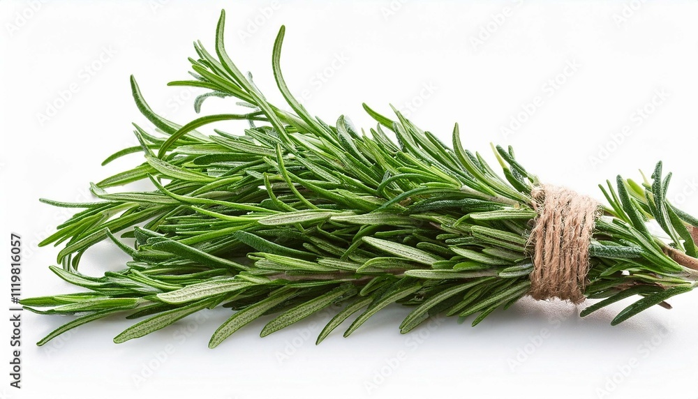 Fototapeta premium fresh rosemary bunch isolated on white background