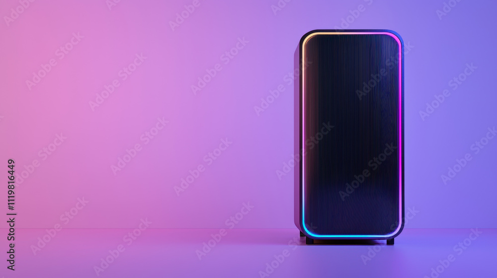 RAM and Gaming. A sleek, modern device illuminated with vibrant colors against a gradient background, showcasing contemporary design and aesthetics. RAM and Gaming. A sleek, modern device illuminated with vibrant colors against a gradient background, showcasing contemporary design and aesthetics.