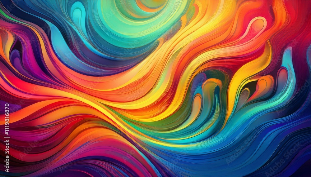 vibrant flowing abstract background with rainbow of colors vibrant flowing abstract background with rainbow of colors