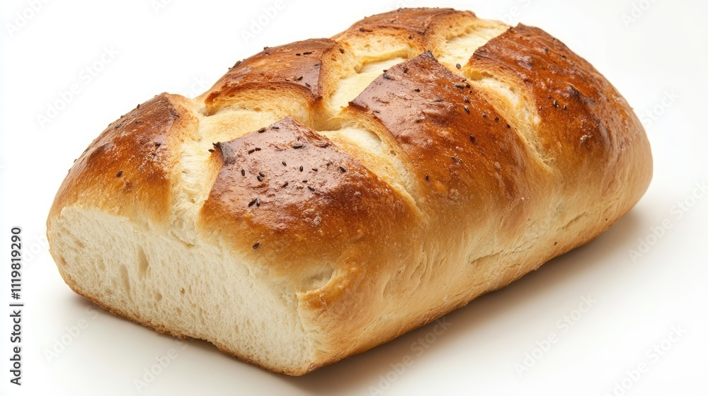 Freshly baked artisan loaf bread with a golden crust and soft interior perfect for culinary display and food photography. Freshly baked artisan loaf bread with a golden crust and soft interior perfect for culinary display and food photography.