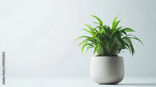 Wallpaper Mural Chlorophytum plant in a modern pot isolated on a minimalistic white background for home decor and interior design concepts Torontodigital.ca