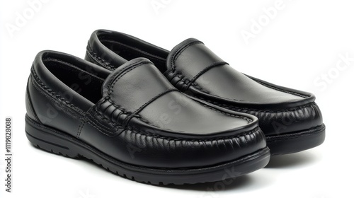 Elegant black leather loafers for men showcased on a clean white background highlighting craftsmanship and style