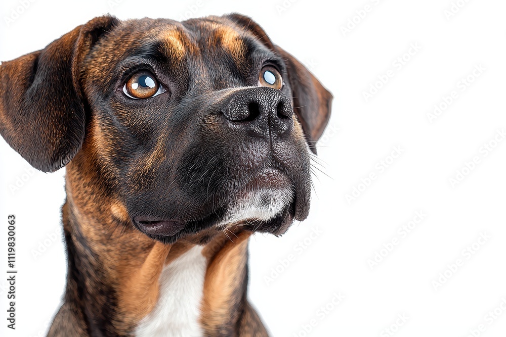Fototapeta premium Friendly Mixed Breed Dog Portrait with Gentle Eyes