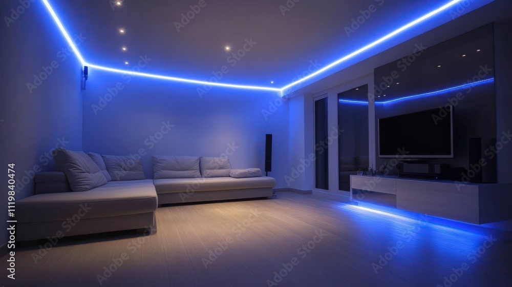 Transform empty living rooms with modern LED lighting. Transform empty living rooms with modern LED lighting.
