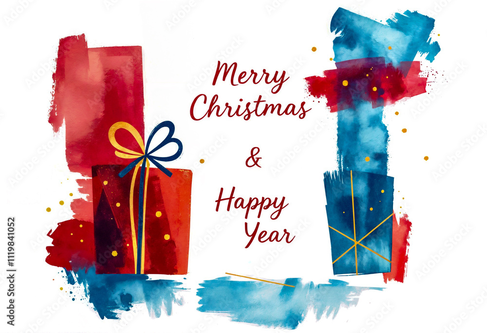 Gioia astratta nei colori del Natale.