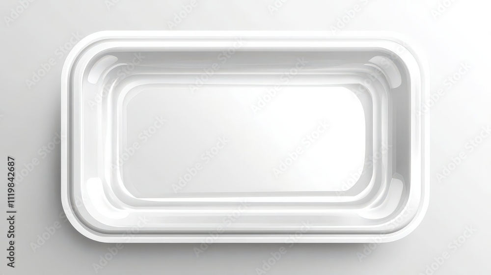 Vector artwork featuring a plain and empty food tray for culinary use. Vector artwork featuring a plain and empty food tray for culinary use.