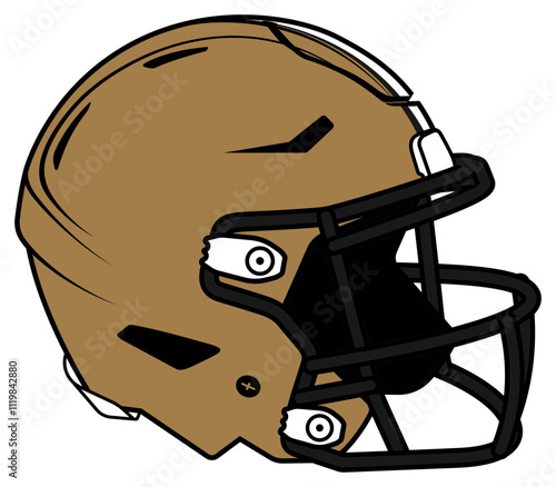 Brown helmet of the New Orleans Saints American football team