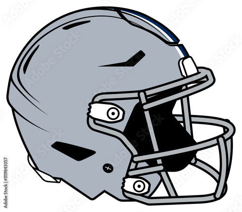 Gray helmet of the Dallas Cowboys American football team